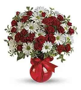 זר ורדים אדומים קלאסי